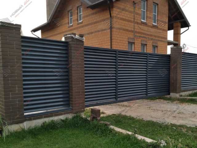 Забор жалюзи горизонтальный
