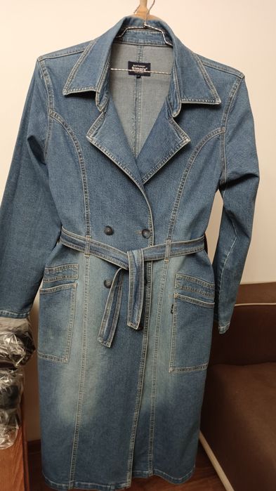 Джинсовый тренч, Размер 46-48.