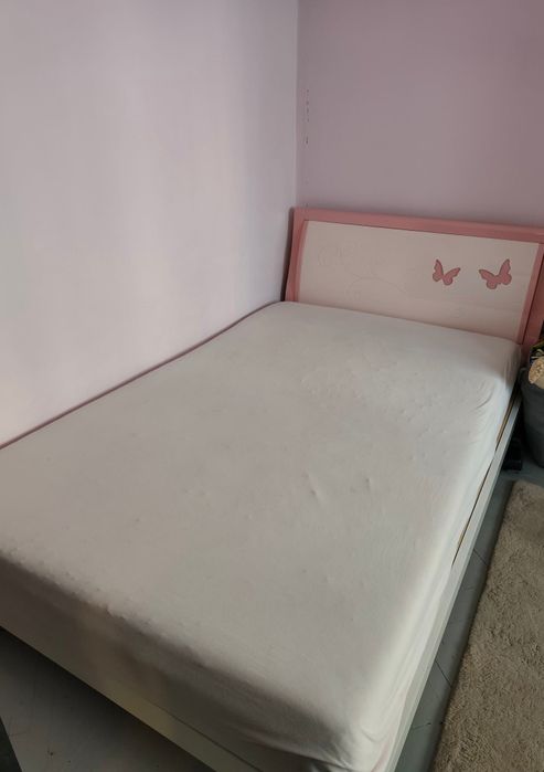 Легло за принцеси 120 /190 с марак и нощно шкафче