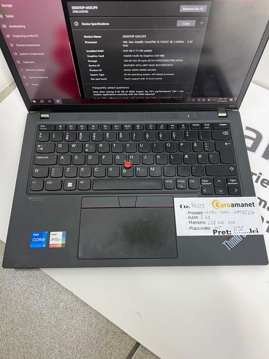 Notebook Lenovo Tinkpad x13 gen 2 -P-