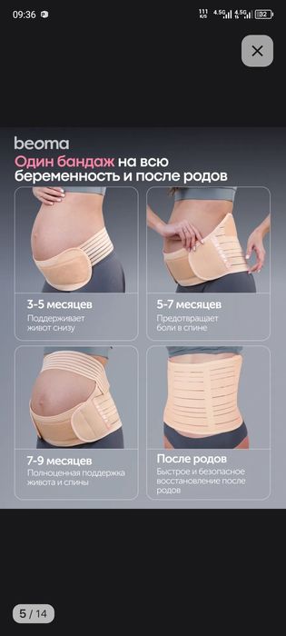 Бандаж для беременных4 в 1 новый