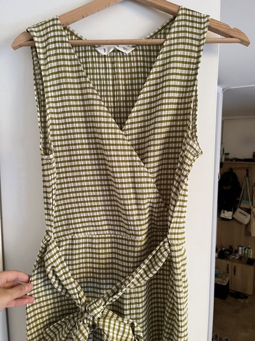 Salopeta Mango verde cu dungi