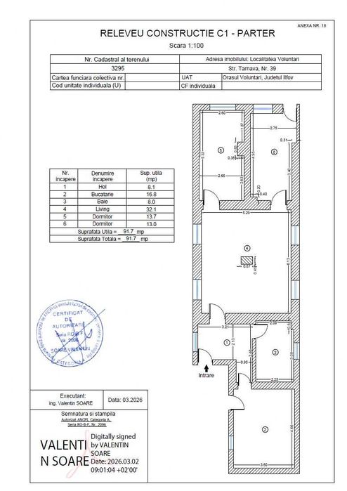 Proprietar Inchiriez casă individuală Voluntari 3 Camere 92mp Util