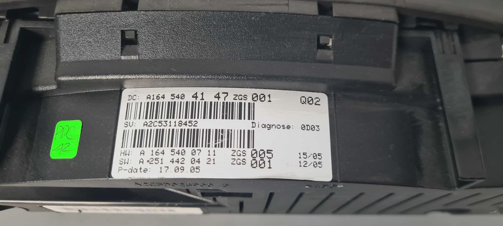 Километраж Mercedes ML W164 320CDI 2007г.