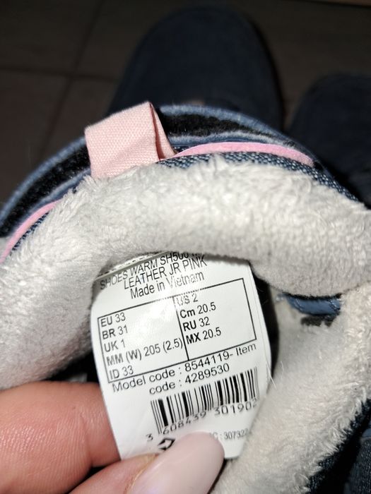 Ghete pt fete, nr. 32 și 33, din piele, impermeabile, Quechua