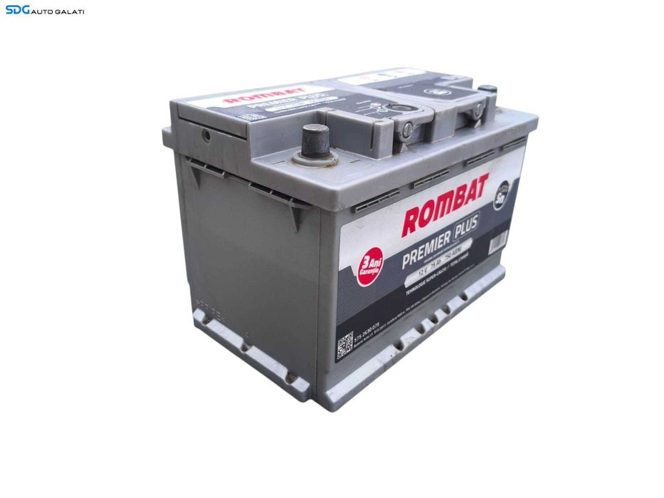 Baterie Acumulator Auto 75Ah 750A 5752K30075 ROMBAT Volkswagen Audi Seat Skoda Ford Opel Toyota BMW Mercedes Renault Peugeot Dacia  [B4730]