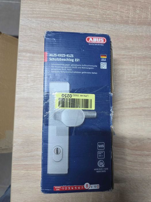 2 x Manere Mobil/fix Cu Sild Usa Intrare Abus 92/118 Mm, Argintiu