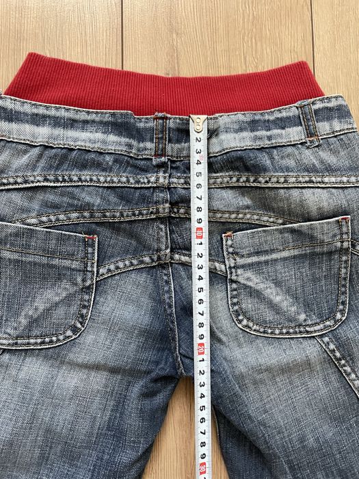 Къси дънки с еластичен колан, размер EUR 36