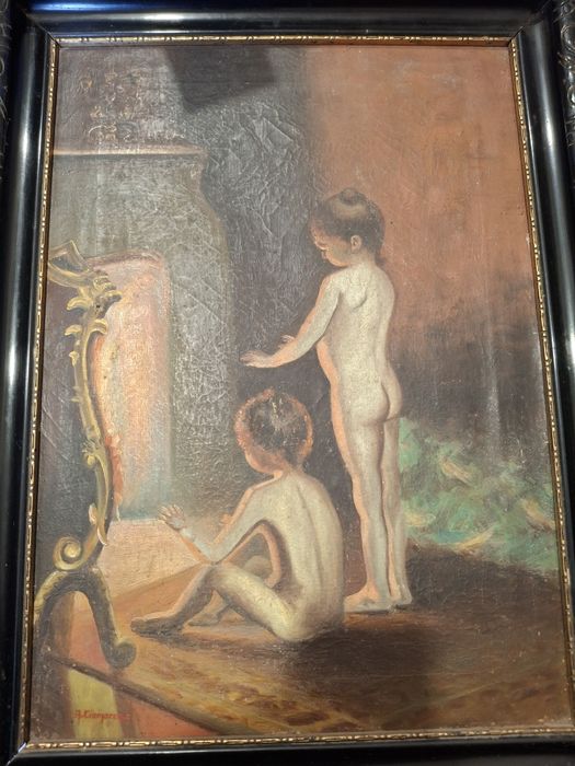 Vând pictură în ulei foarte veche