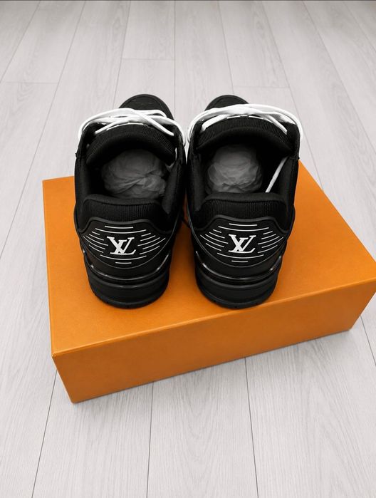 Louis Vuitton LV Trainer Black Monogram Leather 41
