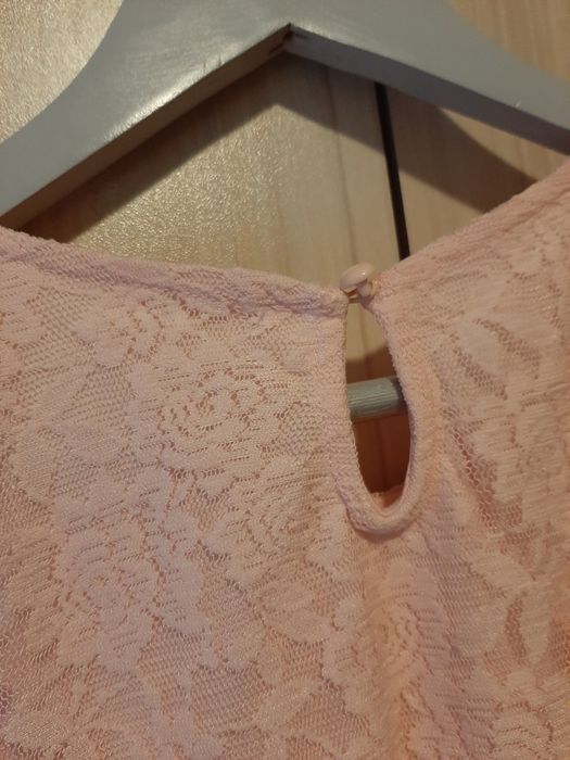 Дантелена рокля за момиче светлорозова