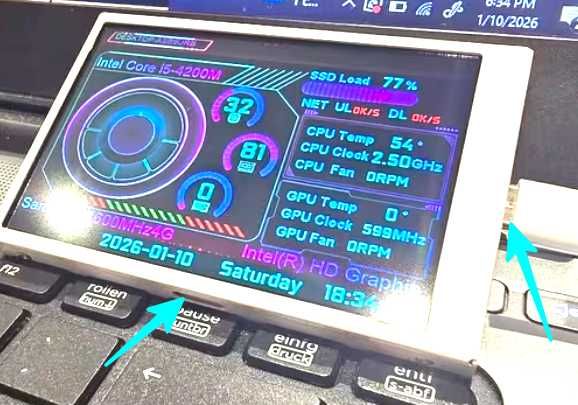 Монитор процессора 3,5"IPS