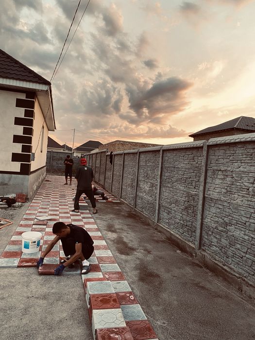 Укладка брусчатки