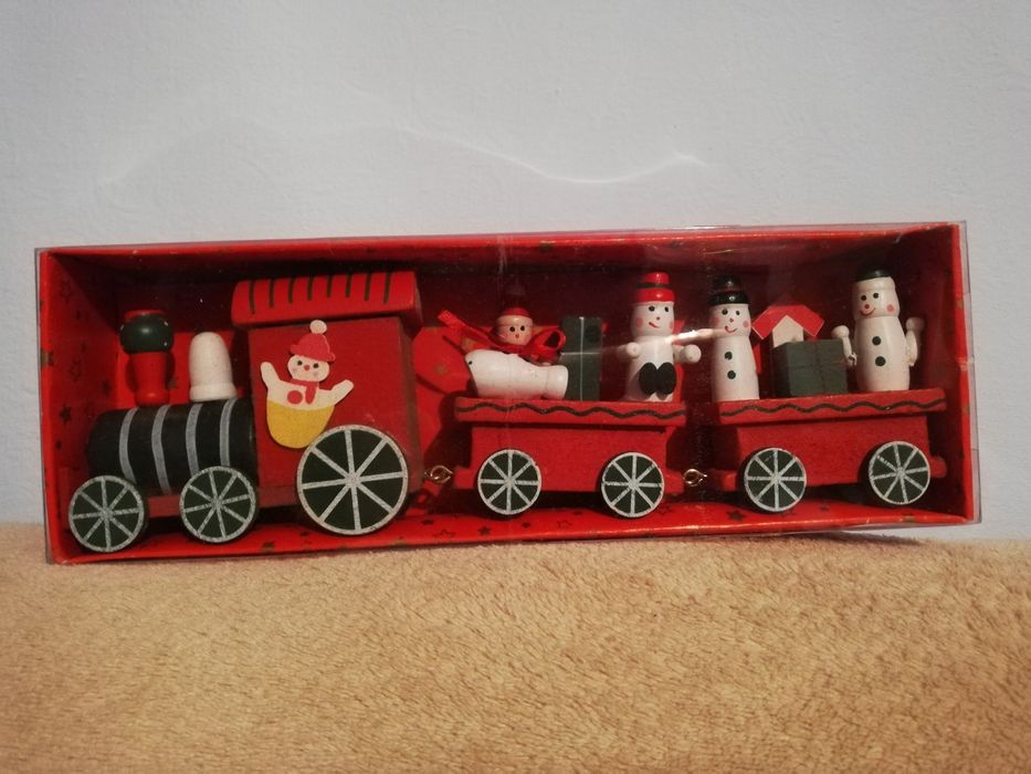 Trenulet de Crăciun-din lemn