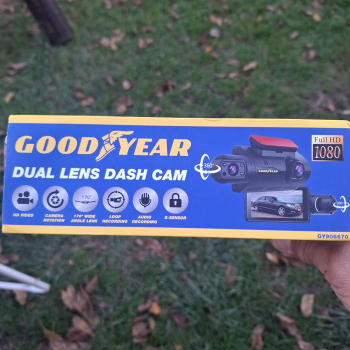 Cameră auto Good Year Dual Lens 360, card inclus, nouă,  Belgia