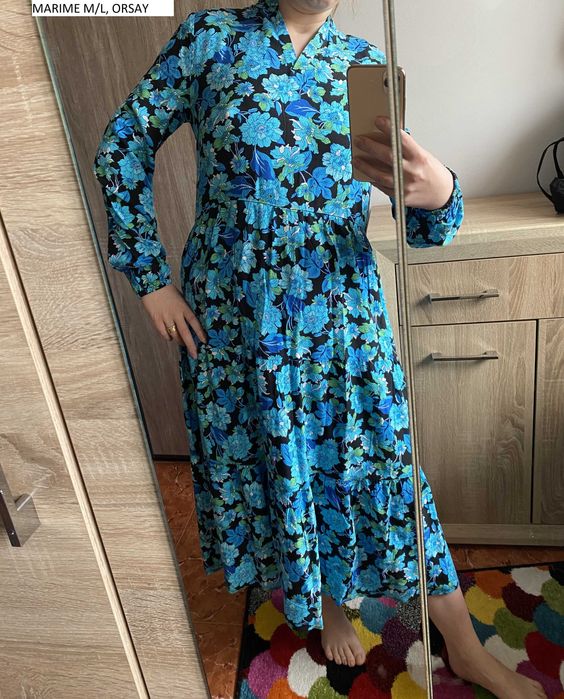 Rochie Monsoon orsay marime M/L sau L femei noua bumbac vascoza