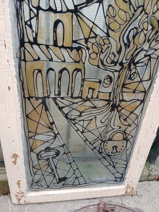 Pictură religioasă pe sticlă