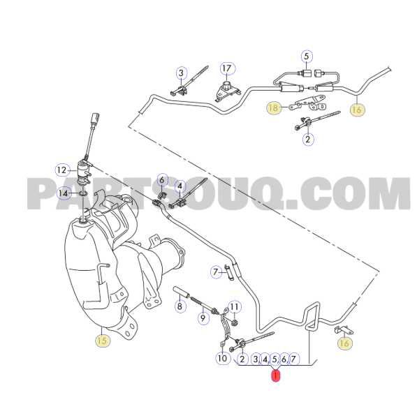 AdBlue маркуч с датчик за Audi/VW/Skoda - 80A131961A (frontD)