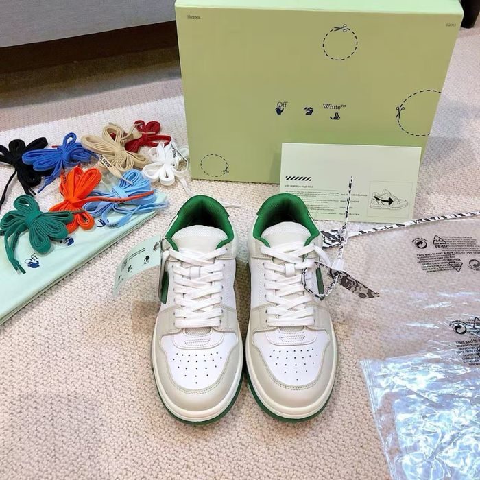 Off-White Green Out Of Office Low Sneakers Poze Reale