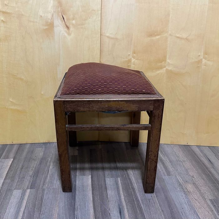 2 buc Taburet Vintage cu cadru din lemn masiv; Scaunel