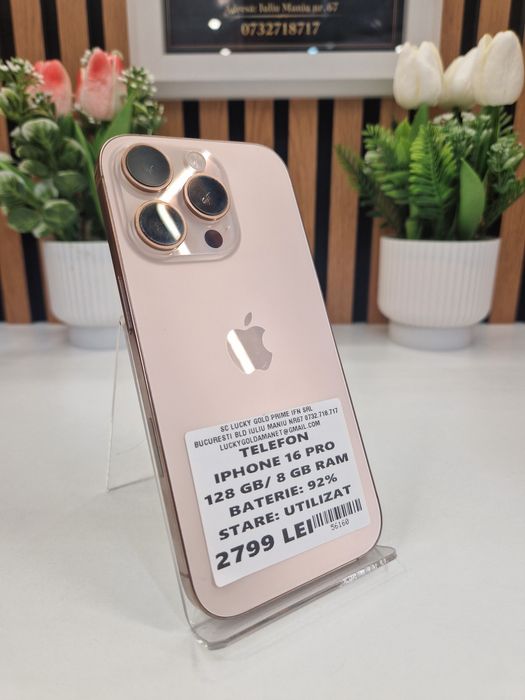 Iphone 16 Pro 128GB / 8GB RAM 92% Baterie Garantie! #56160