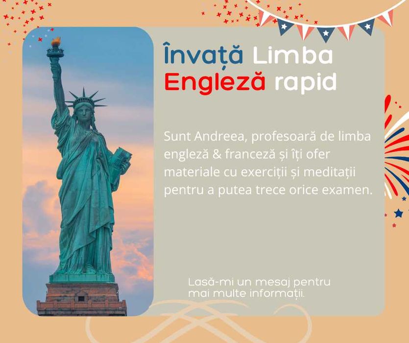 Meditatii engleza- franceza, pret 1h- 95 de lei, ofer adeverință