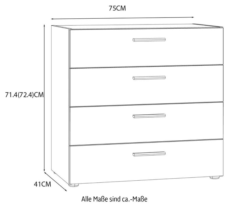 Comodă cu 4 sertare FORTE