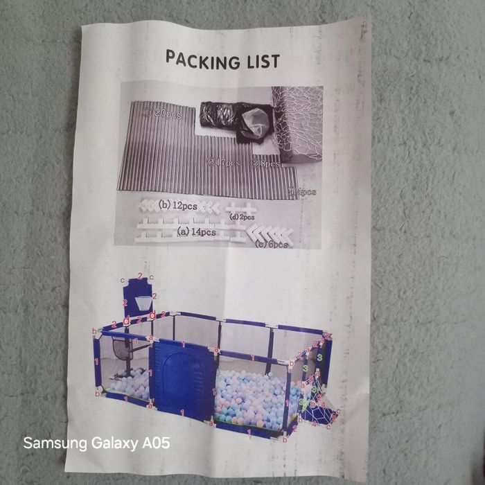 Манеж детский . Серый.