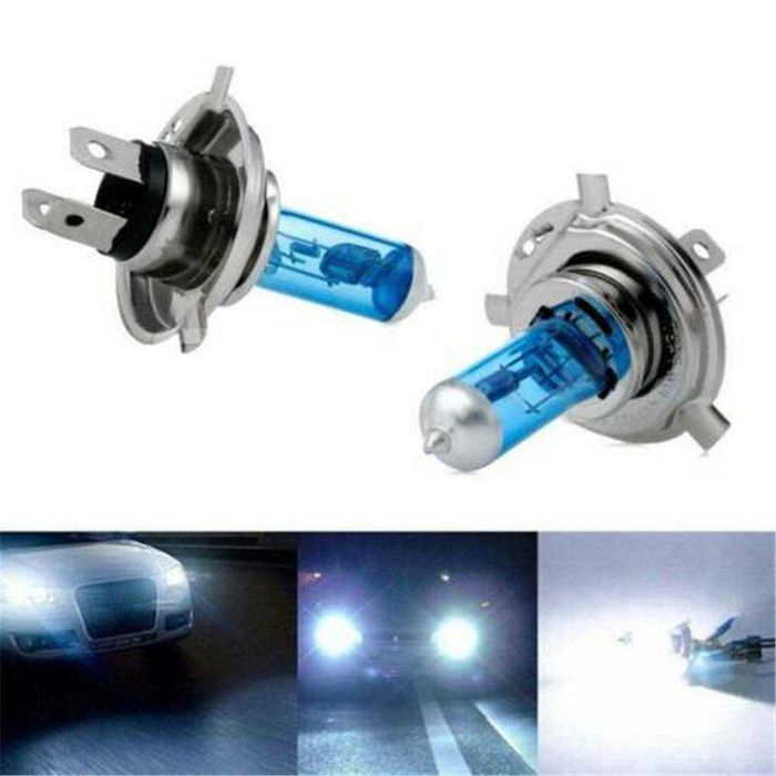 Халогенни крушки с Ксенон ефект 12V, H4, 55W - 2 брoя.