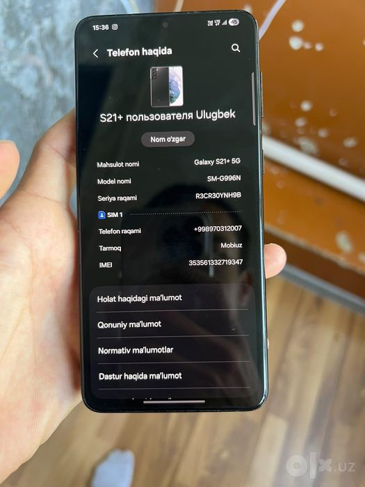 Samsung s21+ 5g 256gb