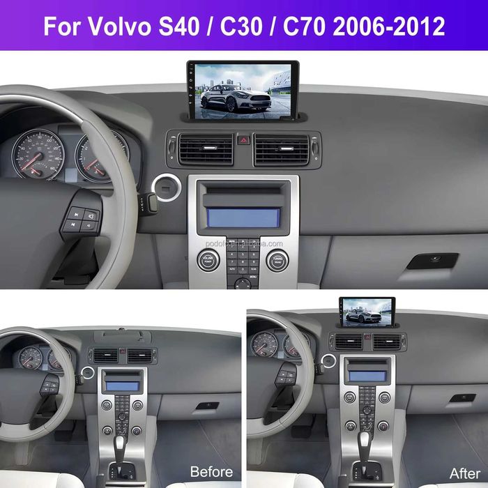 Мултимедия с Android за Volvo S40 C30 C70 навигация плеър Волво 2DIN