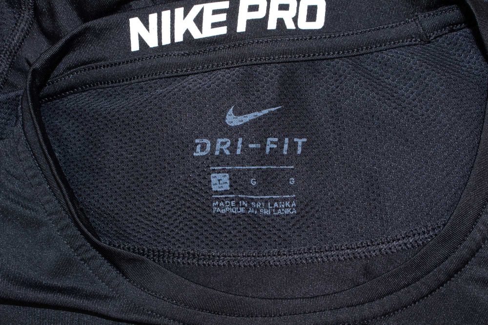 Nike Pro оригинална мъжка блуза черна Dri Fit дълъг ръкав L