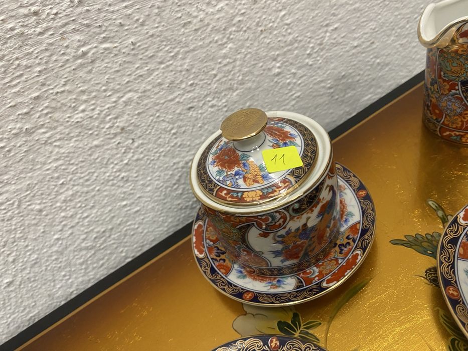 Японски сет за кафе чаши за кафе захарница и латиера сервиз за кафе
