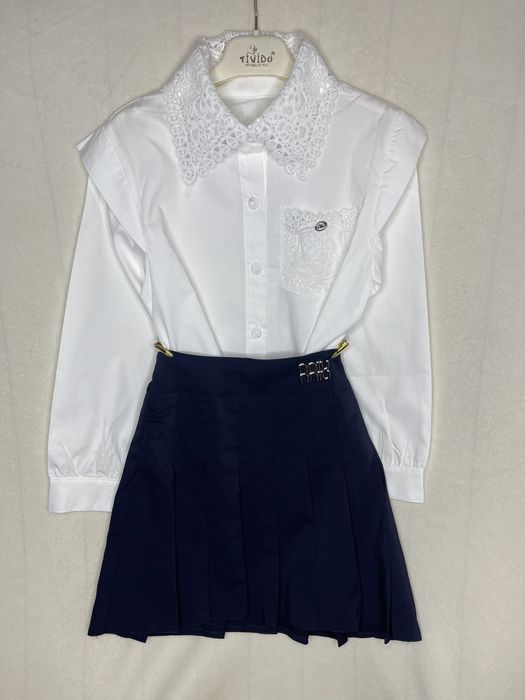 Школьная юбка синяя