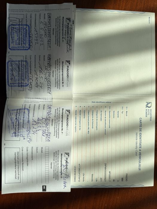 Piaggio MP 3, 493 cmc, categ. B, are carte RAR!!!
