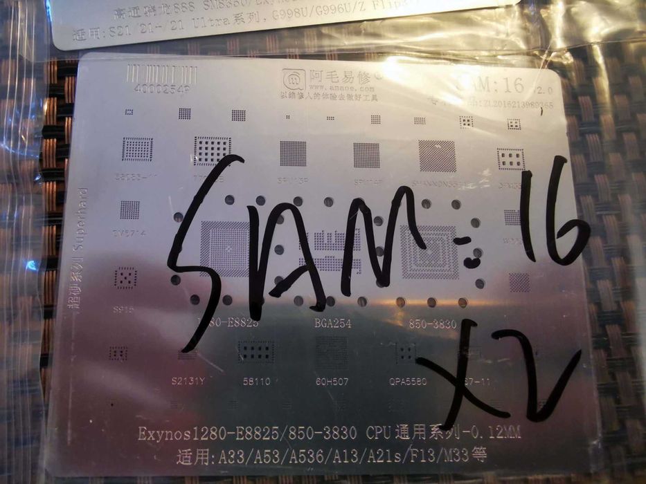 Set 34 site BGA reballing cip Samsung S24 S23 S22 S21 S20 S10 FOLD A14