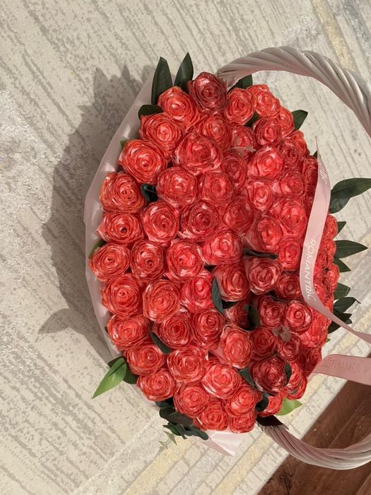 Ленточные цветы ручной работы