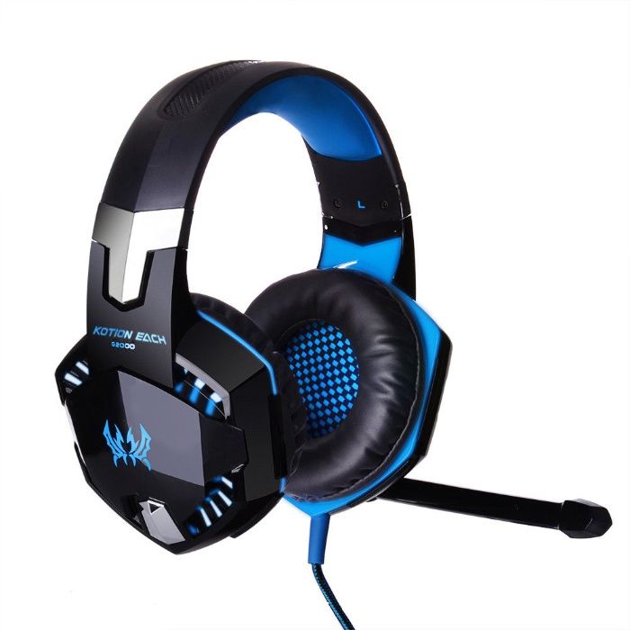 Casti PRO Gaming LED luminoase profesionale + Microfon PC PlayStation