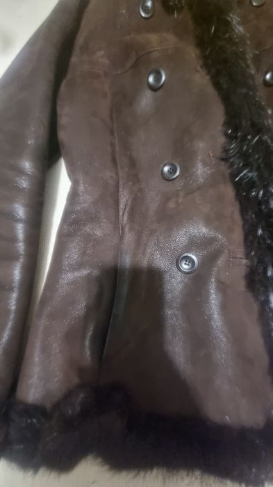 Дубленка с опушкой из бобра