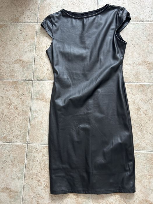 Рокли -сатен,кожена,с тюл