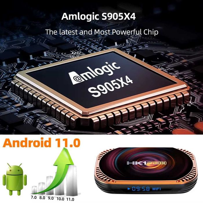 HK1 RBox X4, Amlogic 905X4, Smart TV Box Android 11, 8K 4GB Ram, 32GB