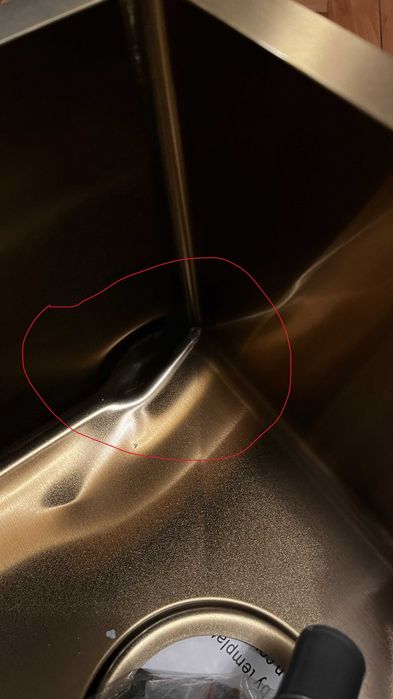 Кухненска мивка Lusso Cubo Brushed Gold Undermount 1.5 Kitchen Sink