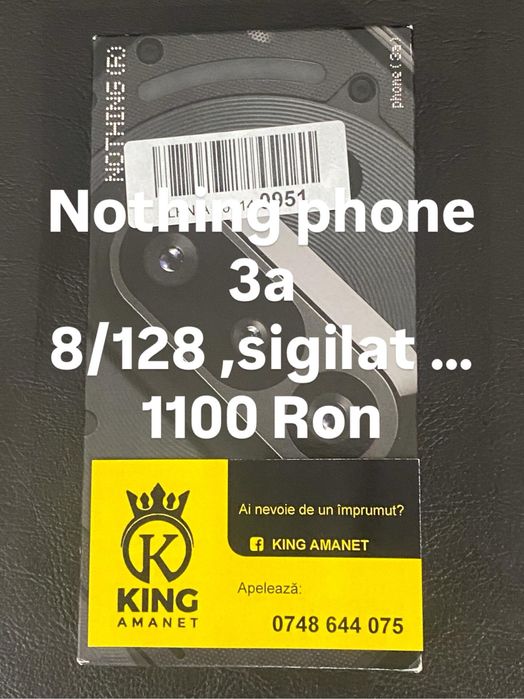 Vand nothing  phone 3a ,8/128 gb sigilat