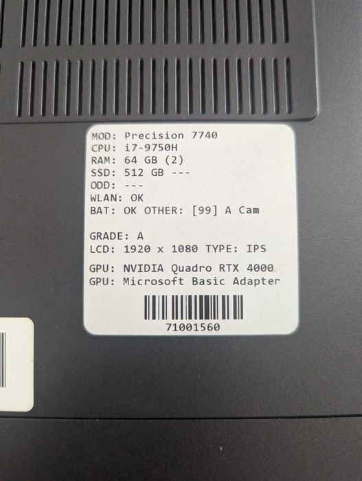 Супер Як лаптоп - Dell Precision 7740, 17-инча