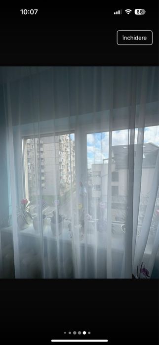 Perdea+2 draperii albastru electric