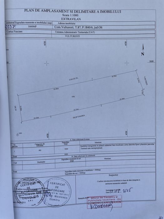 Vand Padure in comuna Vulturesti judetul Olt