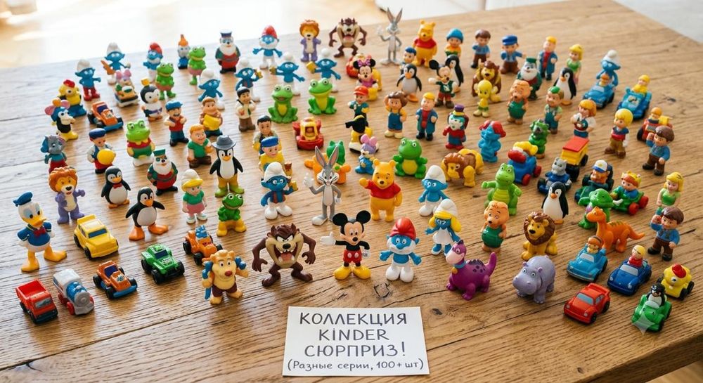 Отдам коробку коллекционных фигурок из киндер сюрпризов