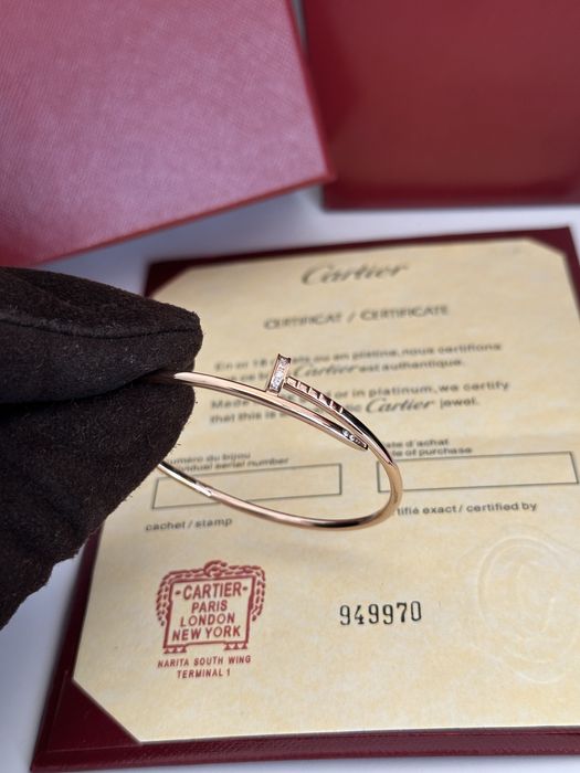Brățară Cartier Juste un Clou 16 Slim Rose Gold 750 Diamond cu Cutie