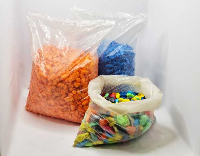 Камень декоративный  светлый 1см-6см 10 кг