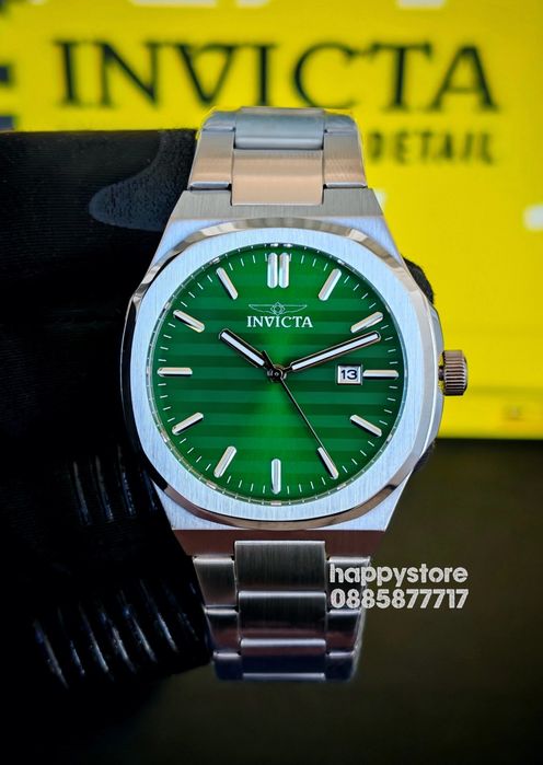 INVICTA Elite silver green dial 43 mm, Инвикта нов ръчен часовник